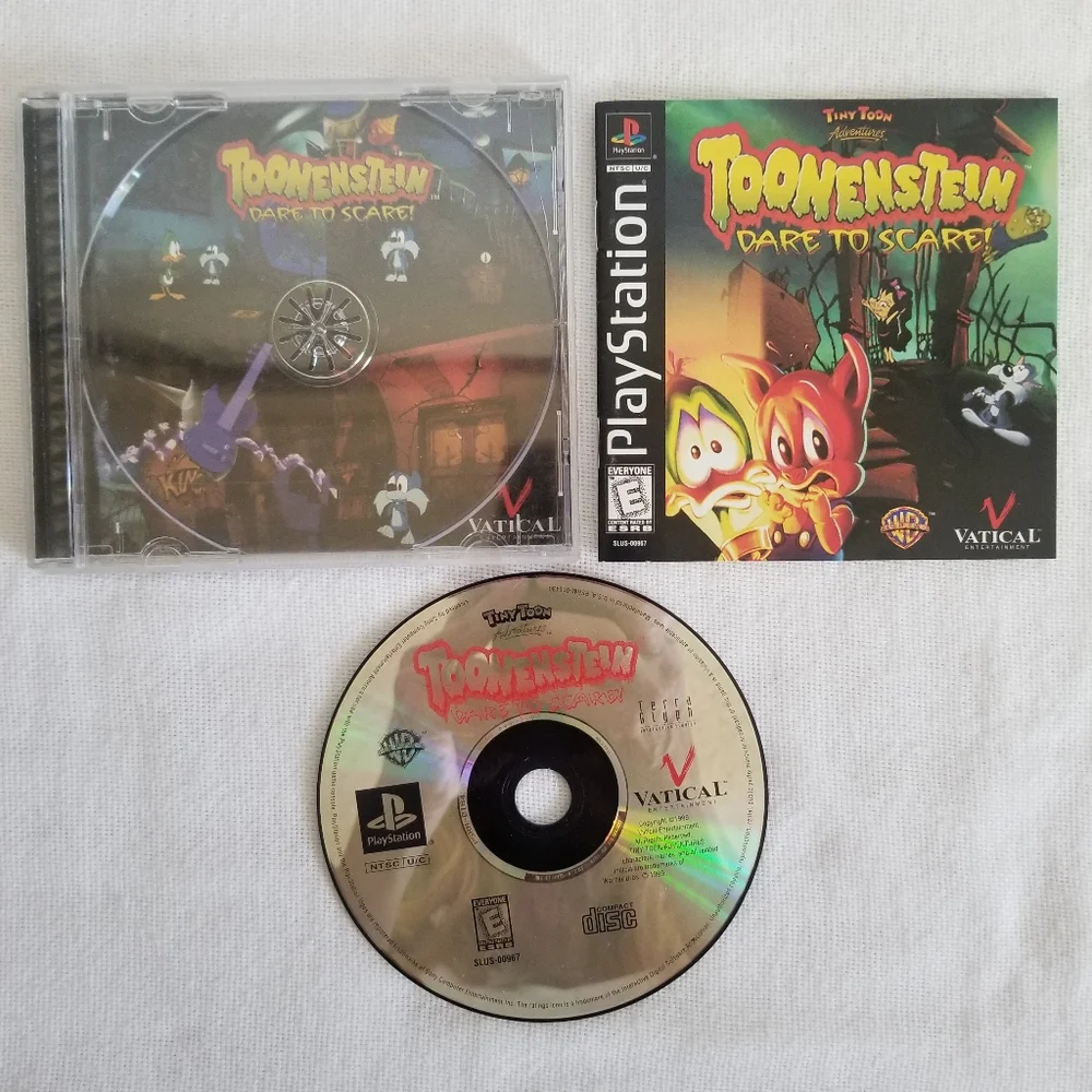 Tiny Toon Toonenstein Dare to Scare PS1 Sony PlayStation Video Game